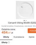 Brodzik Cersanit Viking 90x90x8 cm