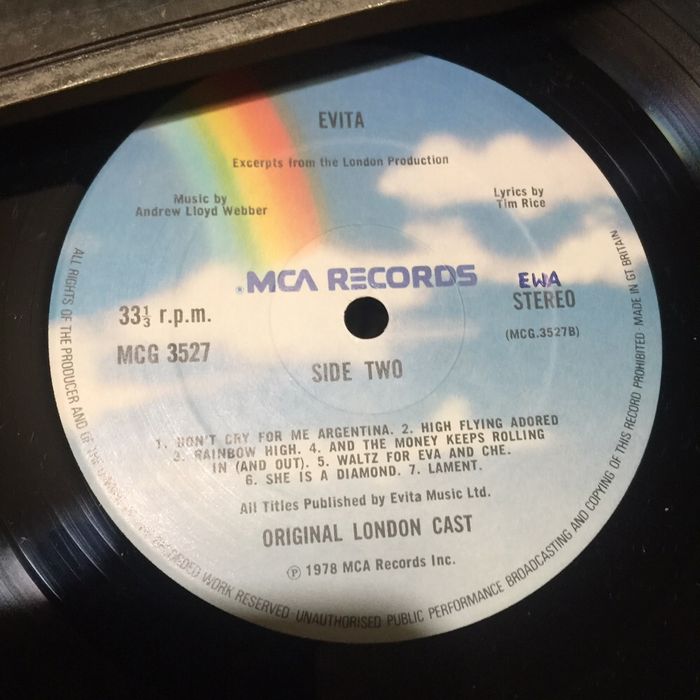 Vinil: EVITA by Andrew Lloyd Webber - 1978