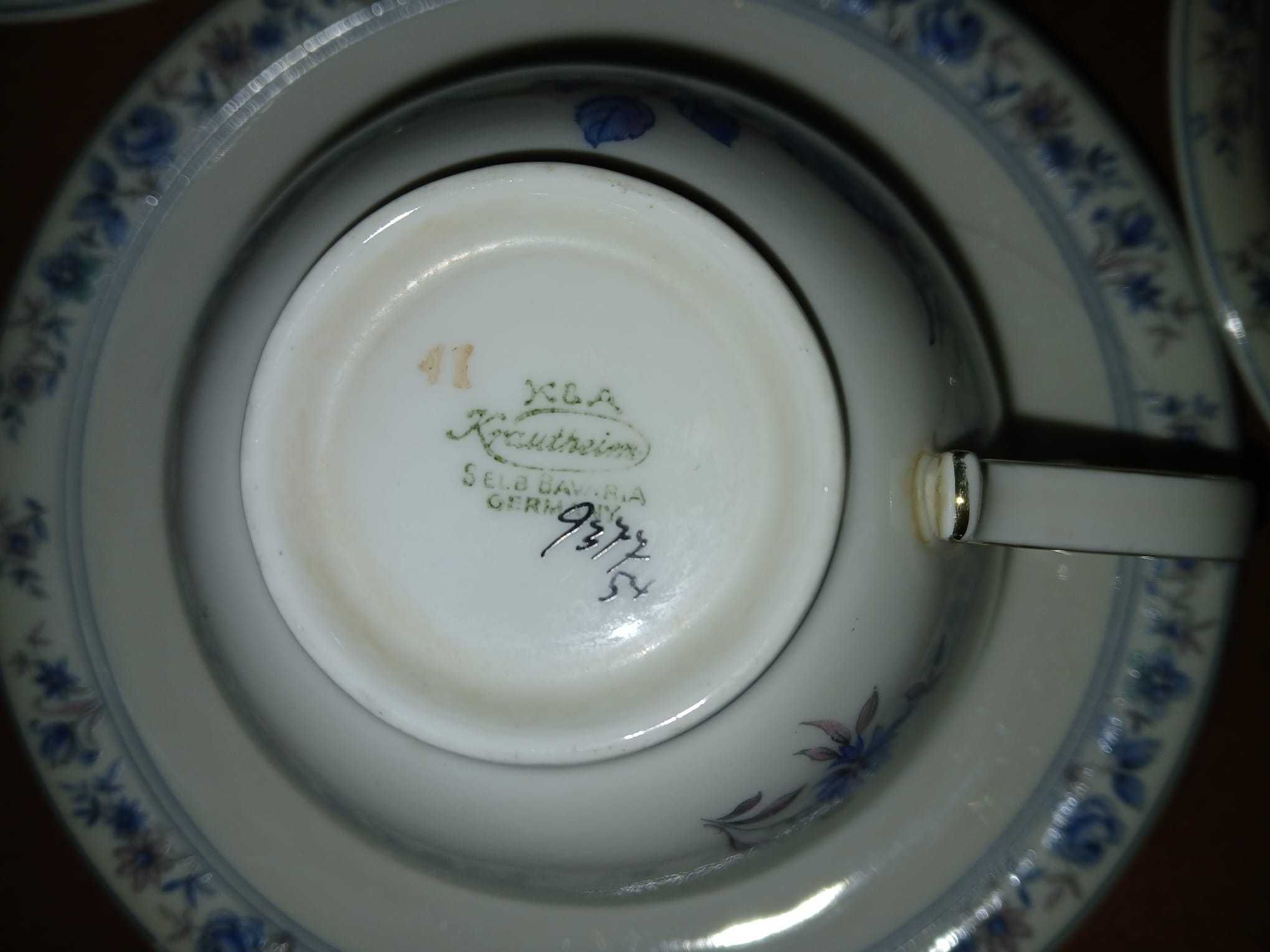 Zastawa stołowa z porcelany marki Krautheim Selb Bavaria. Niekompletna