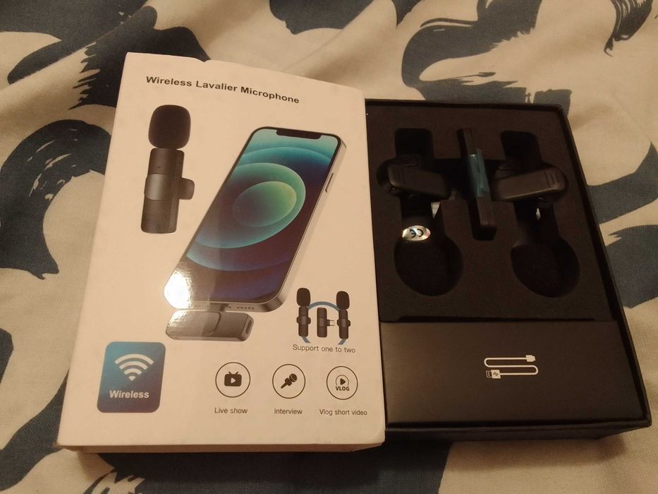 Nowy mikrofon krawatowy bezprzewodowy typ c