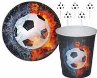 talerzyki kubeczki papierowe piłka urodziny football piłkarskie