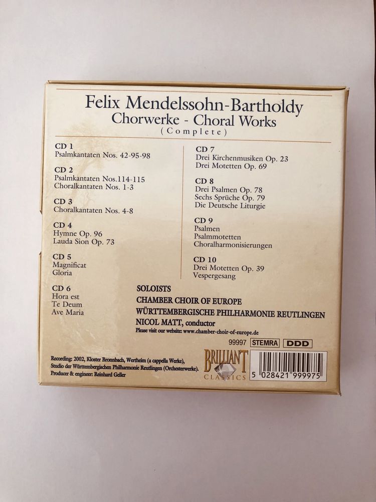 MENDELSSOHN A Life in Music Cambridge Companion Concertos Música coral