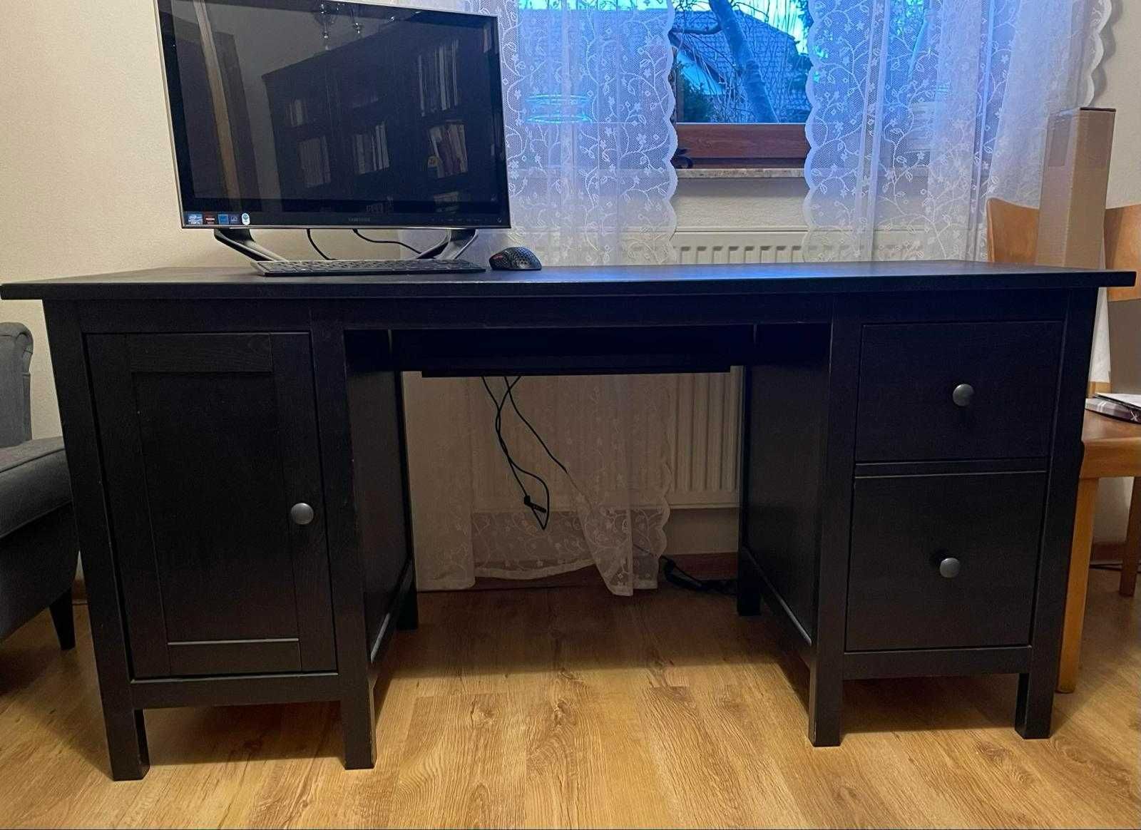 Biurko czarne IKEA Hemnes