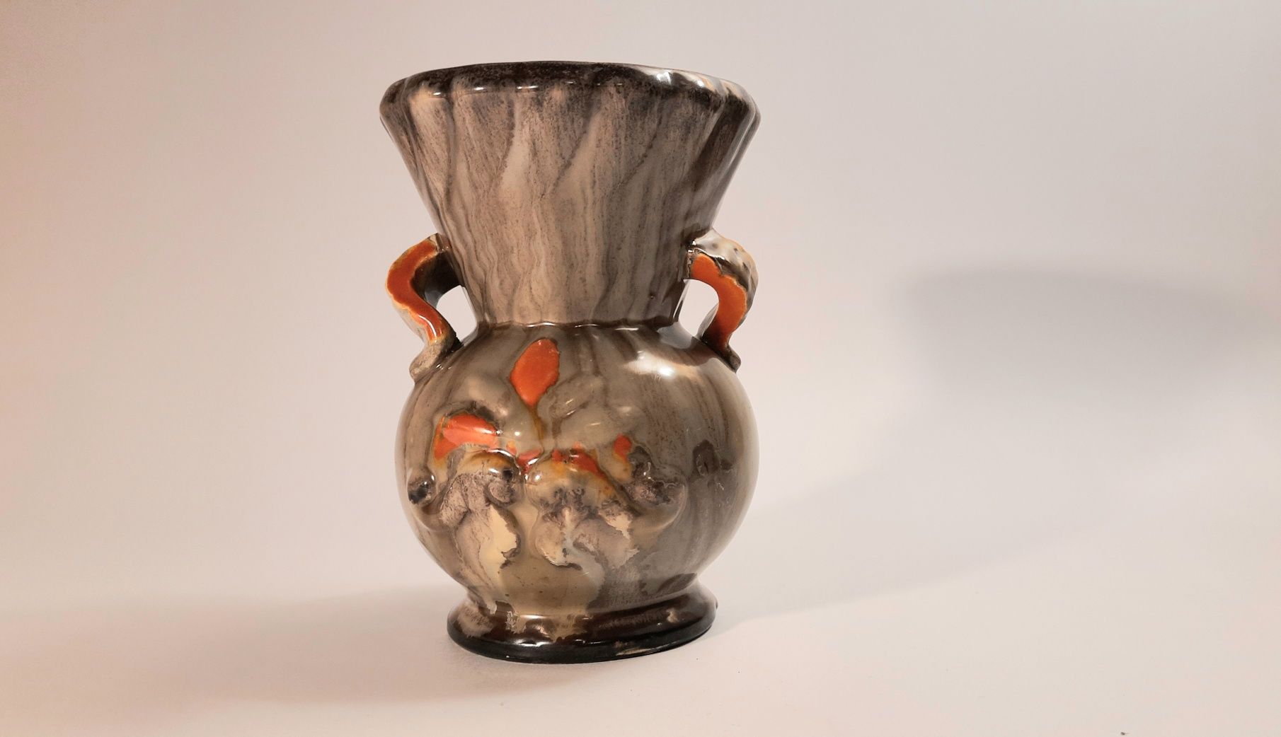 Ceramika artystyczna - wazon - ręczna robota - sygn. - vintage