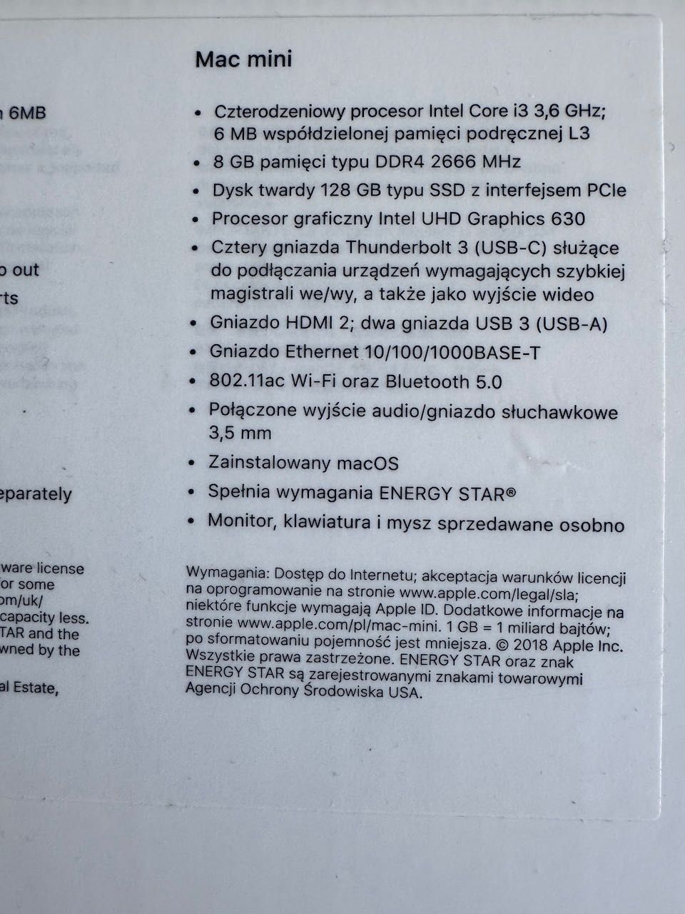 Apple Mac mini 2018. Model A1993