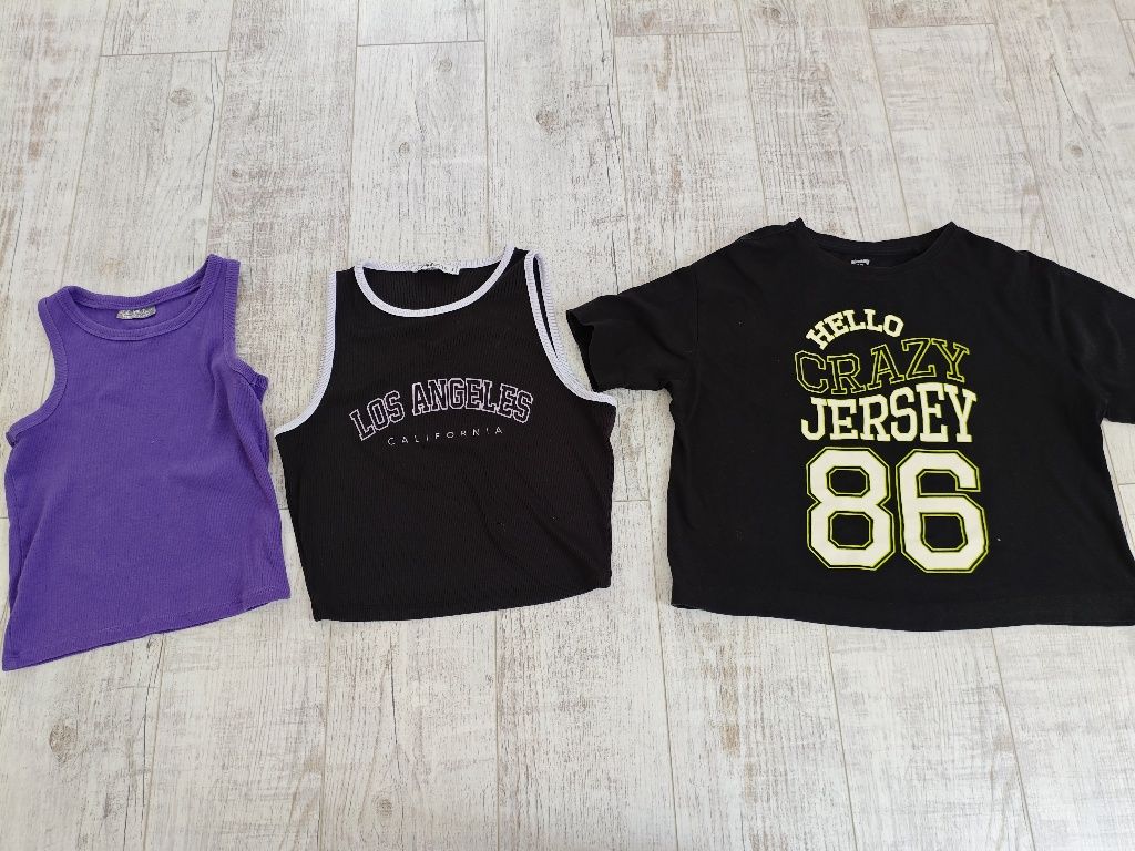 Bluzki t-shirt dla dziewczynki 146 cm 3 szt