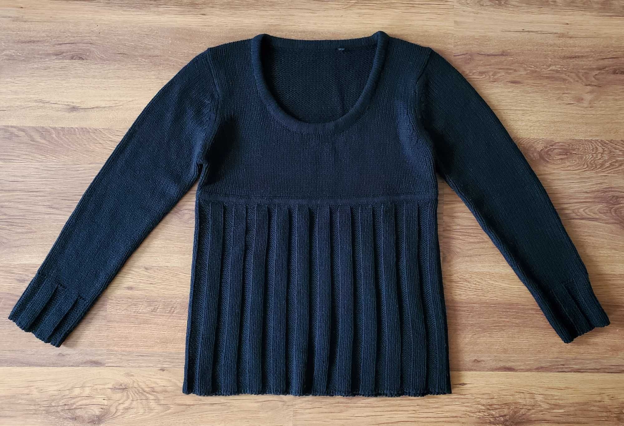 Sweter czarny klasyczny damski H&M rozm. M