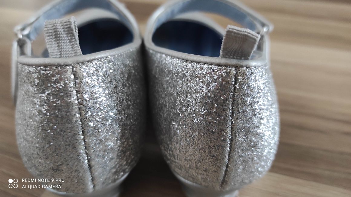 Buty baleriny balerinki dziewczęce rozmiar 33 brokatowe