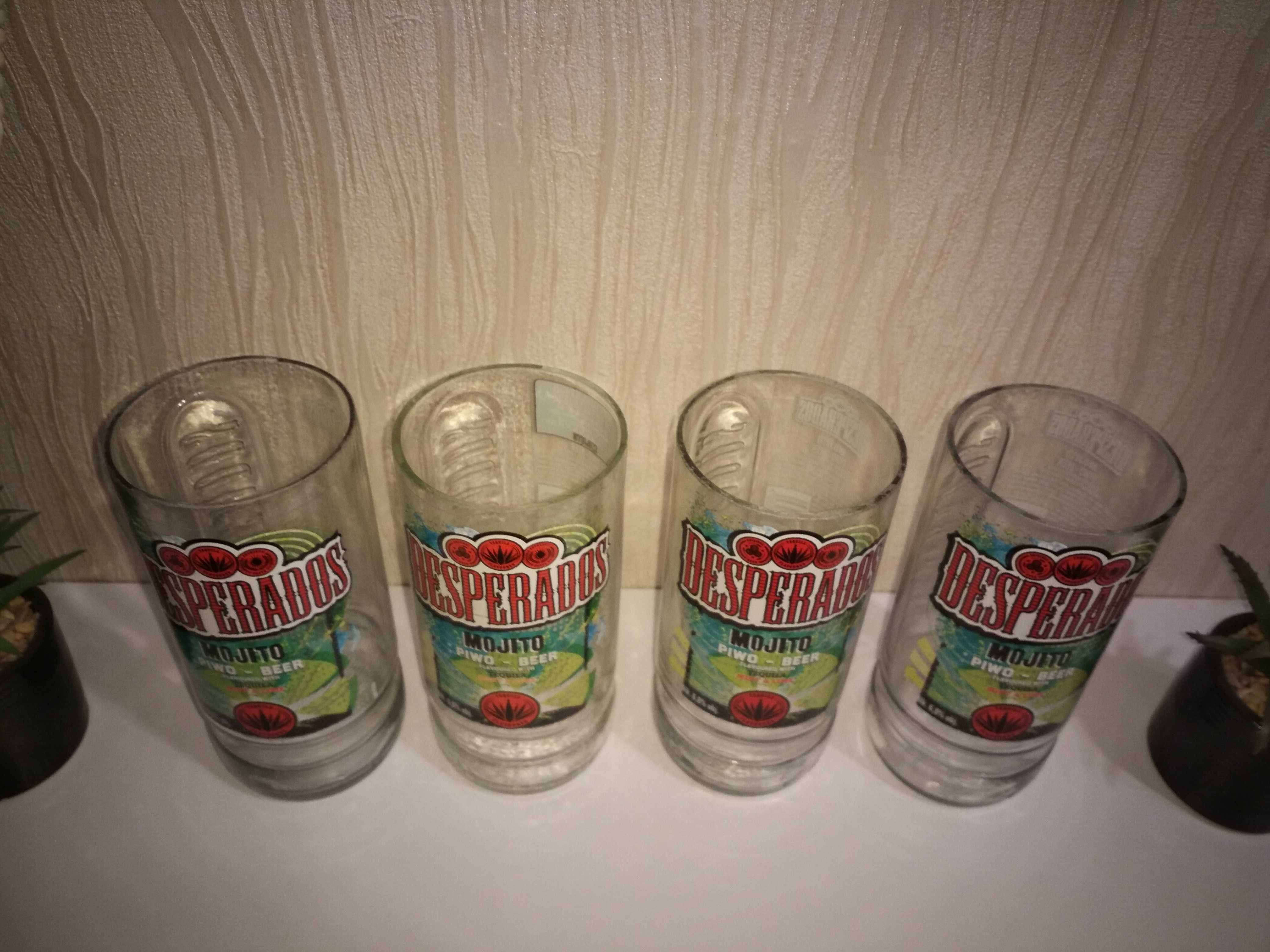 Ładne szklanki do piwa Desperados - Mojito --- cena za 4 sztuki.