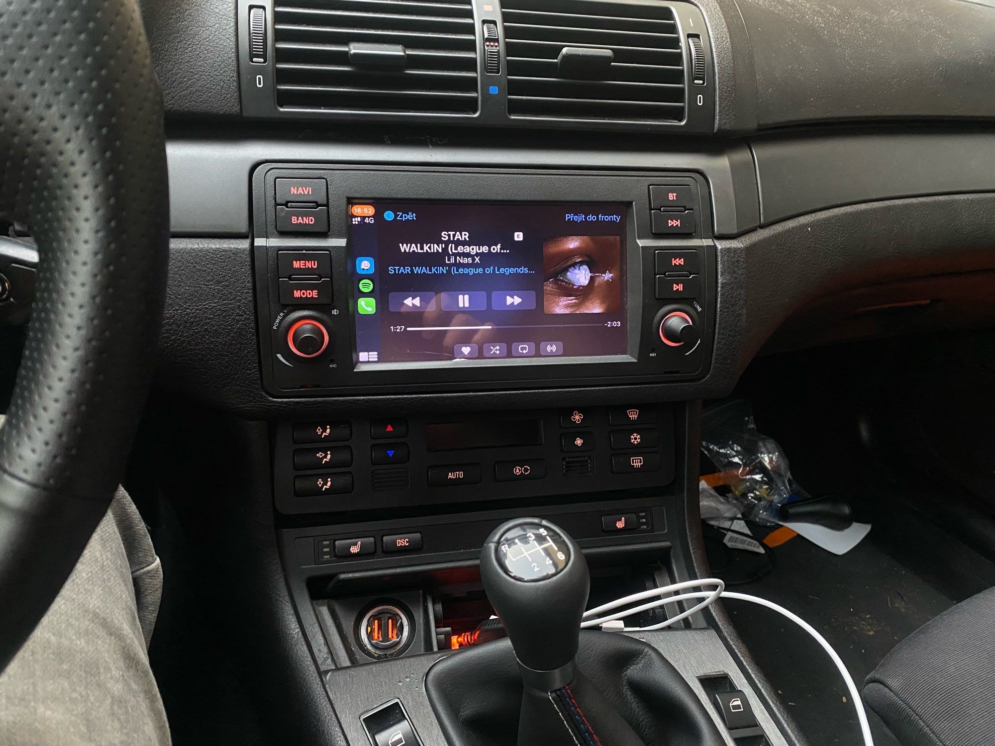 BMW E46 Android radio wifi GPS USB sklep pley 2 GB ramu