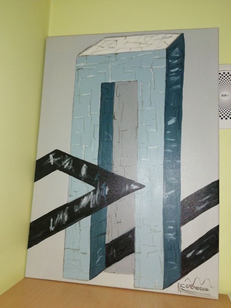 NOVO PREÇO Tela de quadro tons de azul