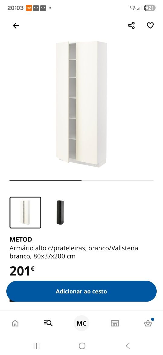 Armário alto Metod Ikea