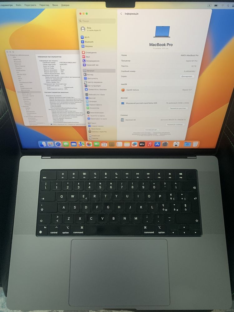Apple Macbook Pro 16.2 M1 pro 12/14/32gb/512гб