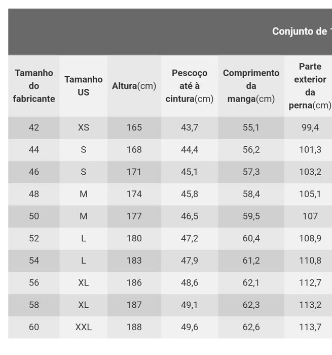 Fato Mota Dainese Novo