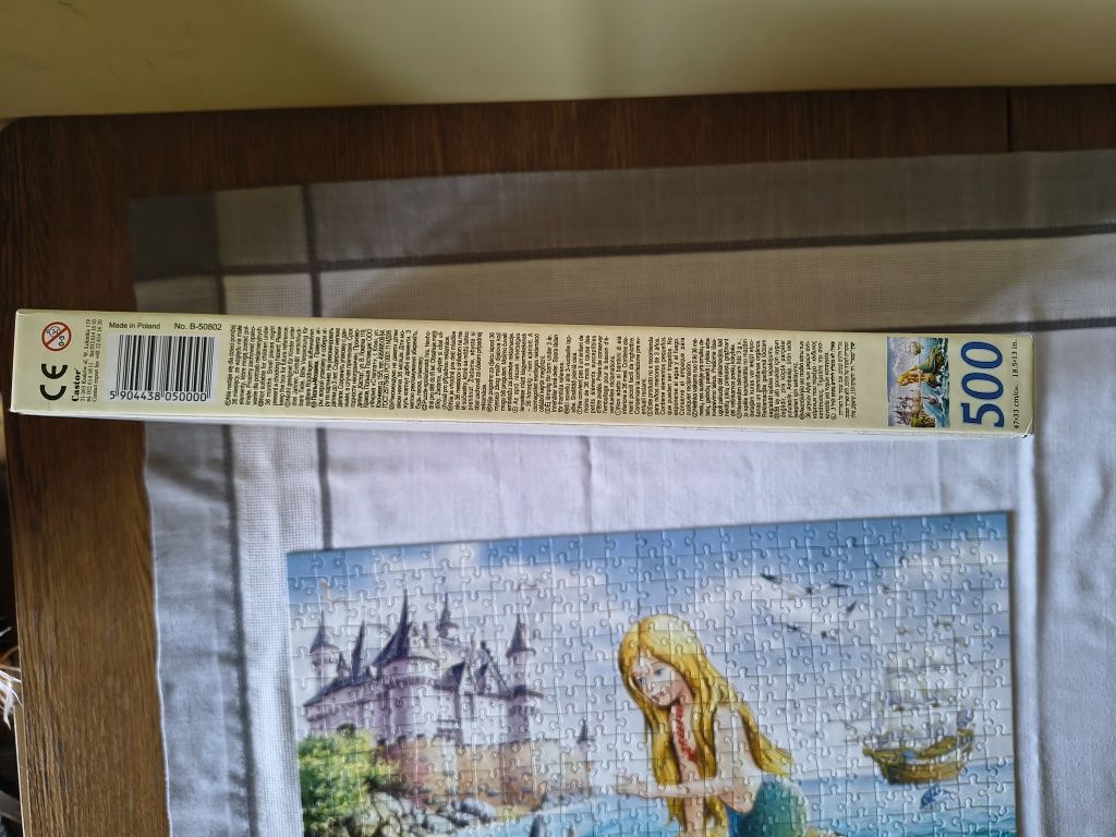 Puzzle Castorland 47x33 cm 500 elementów syrena zamek delfiny