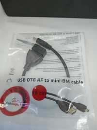 Adapter OTG USB, wtyk USB Mini-B że ński USB A