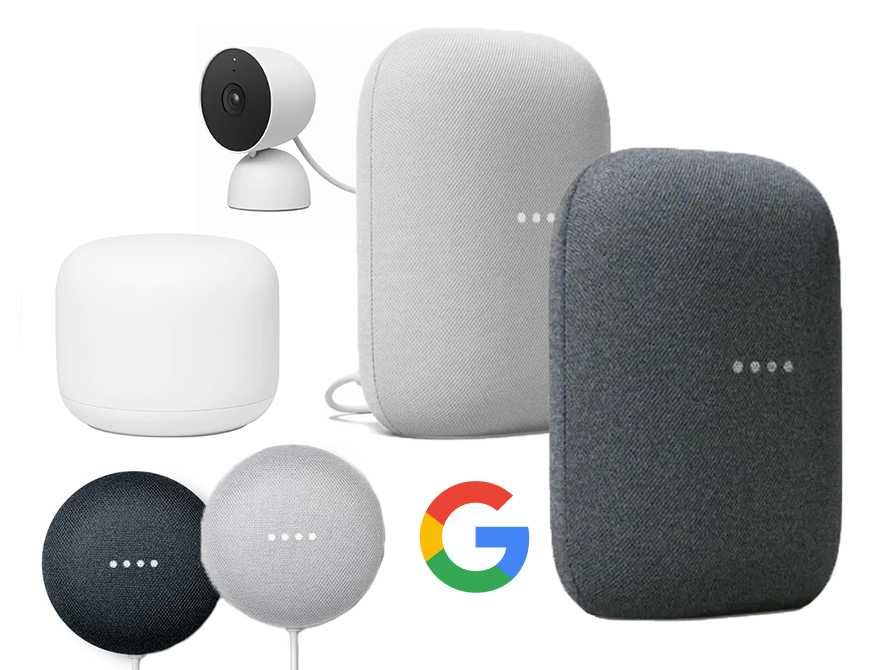 Розумна колонка Google Nest, Home Audio та Mini, Nest Cam, Nest WiFi