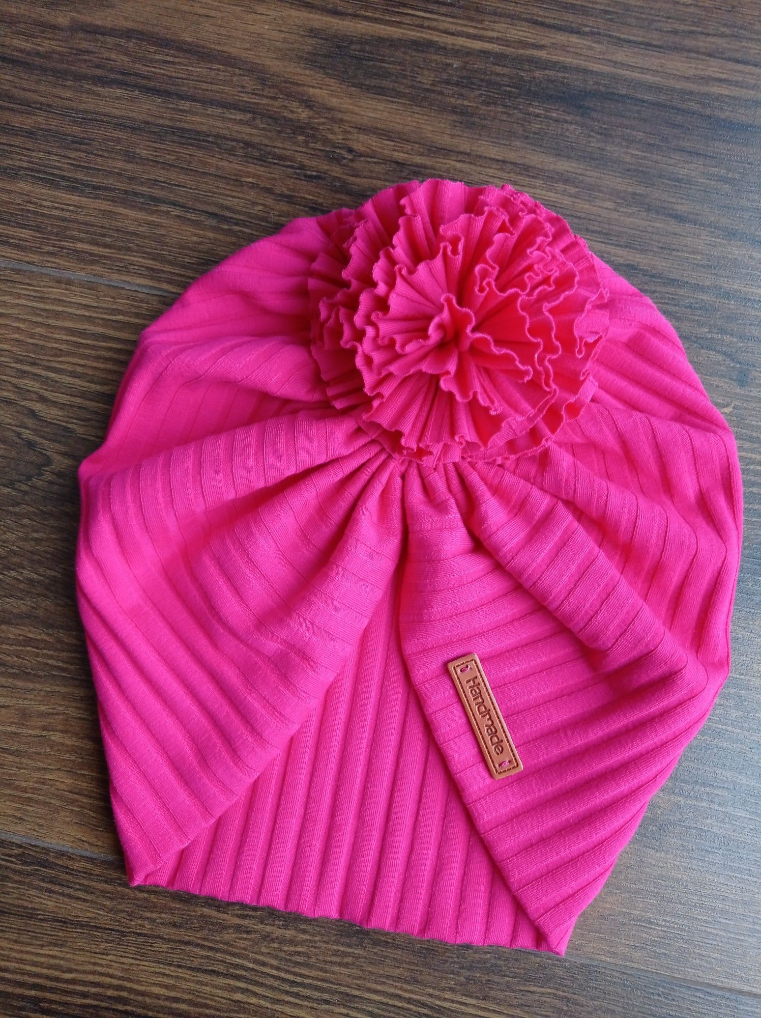 turban z różą, handmade