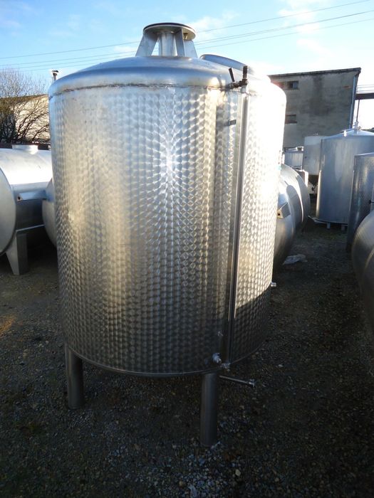 Zbiornik nierdzewny 2400L dno stożek możliwość zamontowania mieszadła