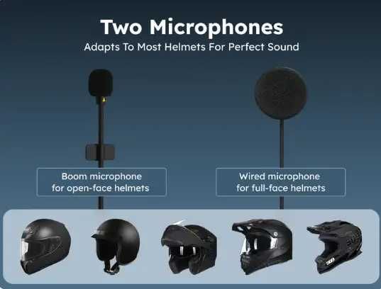 Мото гарнітура для шолома ASMAX S1 - інтерком до 8 райдерів Bluetooth