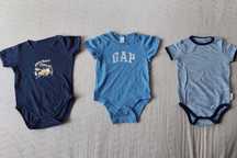 Body niemowlęce letnie, krótki rękaw, zestaw r. 74, 6-9 m-ce