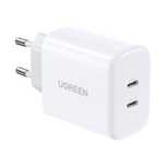 Ładowarka Sieciowa Ugreen Cd243, 2X Usb-C, 40W (Biała)