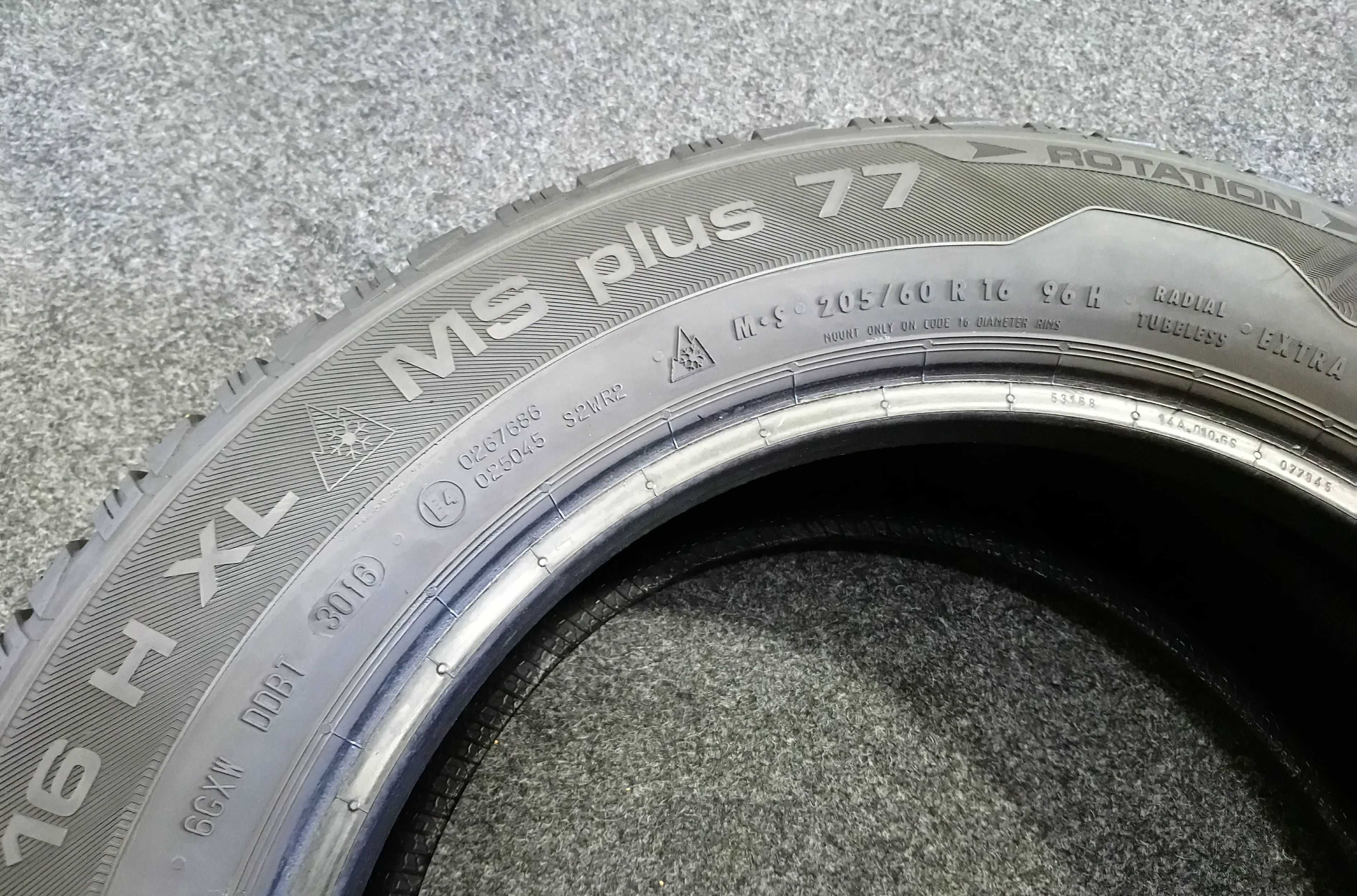 205/60R16 Uniroyal MS Plus 77 96H XL // 7,3 mm jak NOWE