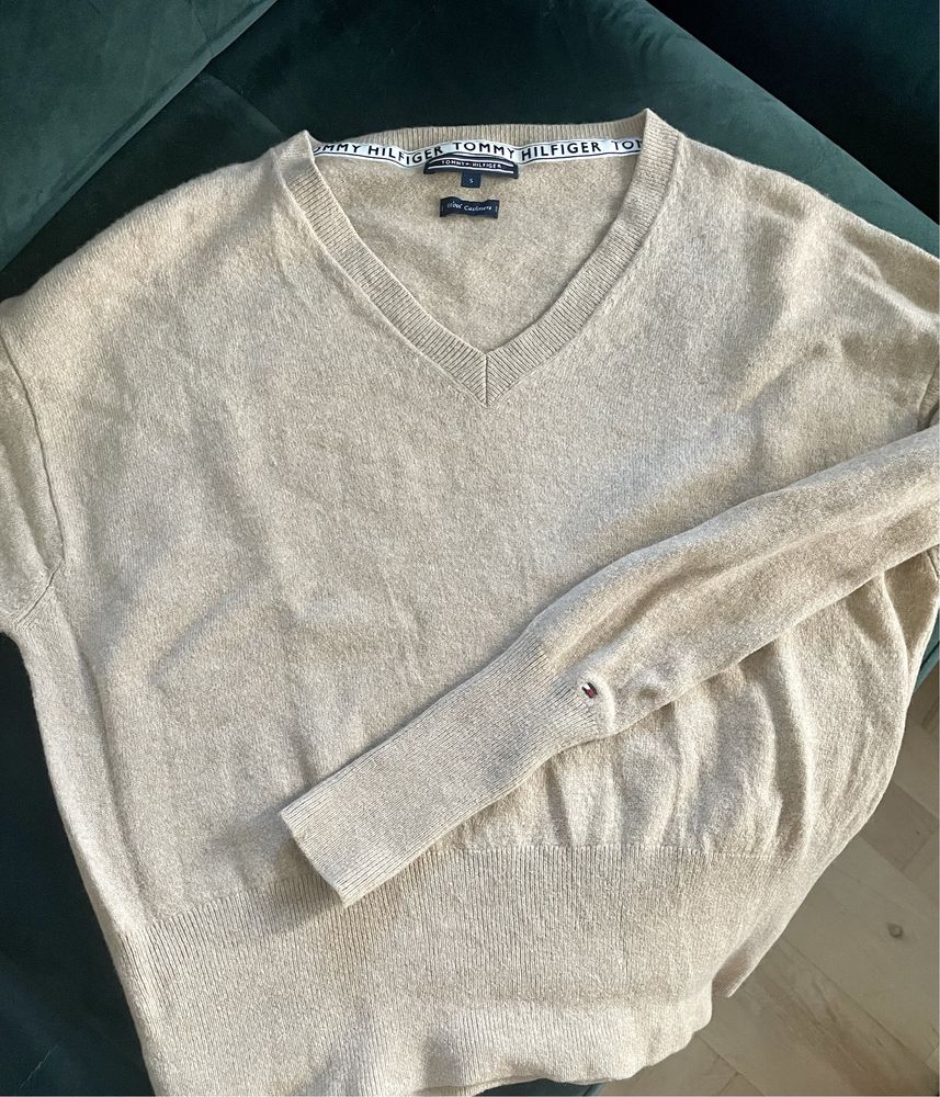 Sweter Tommy Hilfiger wełna kaszmir