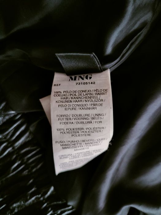 Casaco/blusão em pele  verdadeira e pêlo/Mango S(portes incluídos)