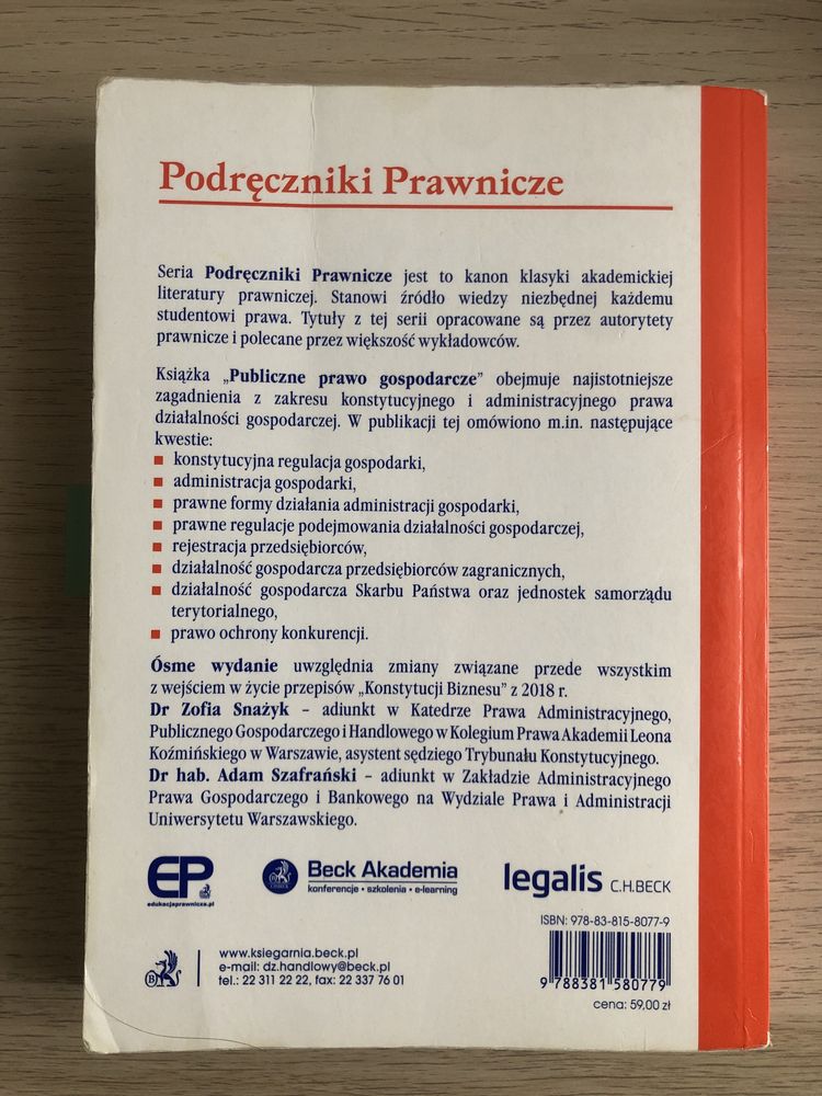 Prawo Publiczne Gospodarcze Z. Snażyk oraz A. Szafrański