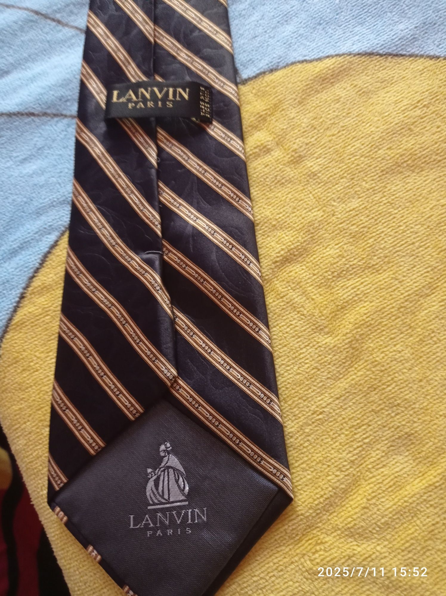 Галстук LANVIN PARIS винтаж.Шелк 100% .