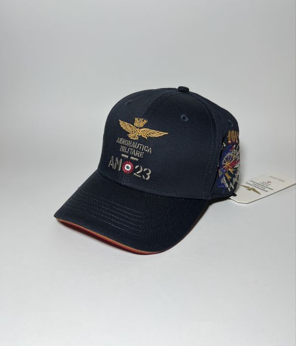 Кепка Aeronautica Milittare хакі чорна синя