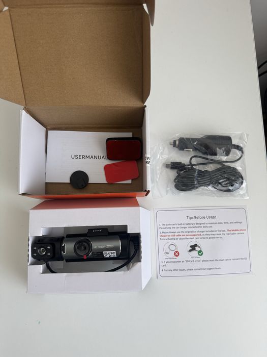 Kamerka samochodowa ETYMOOGOX HD 1080P DUAL z kamerą tylną