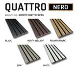 Panel ścienny lamelowy LAMDECO Quattro nero i bianco Windoor