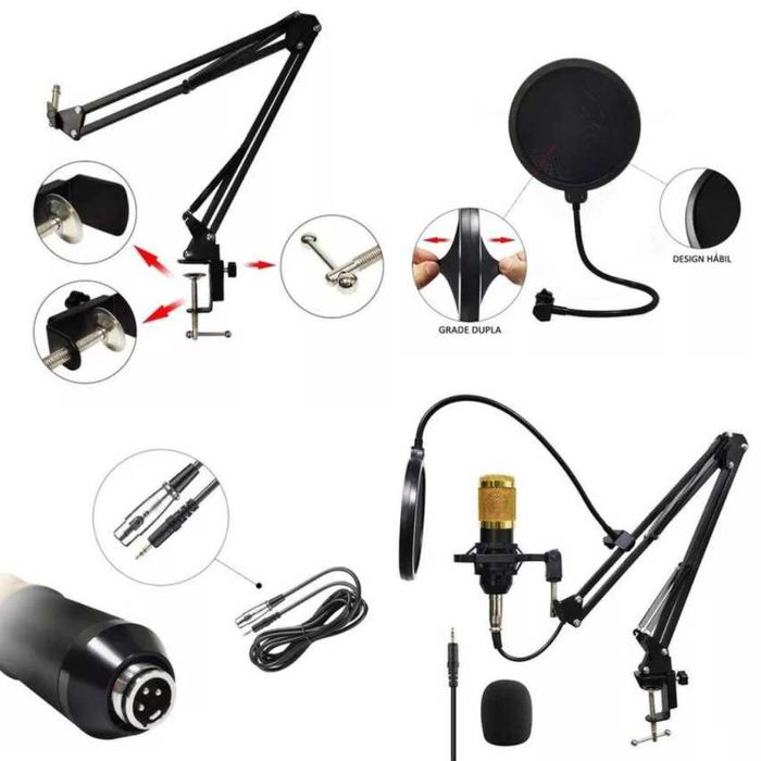 Microfone Profissional Completo - NOVOS