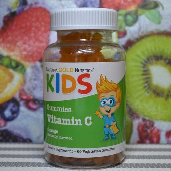 Витамин С для детей, США, апельсиновый вкус, аскорбиновая кислота