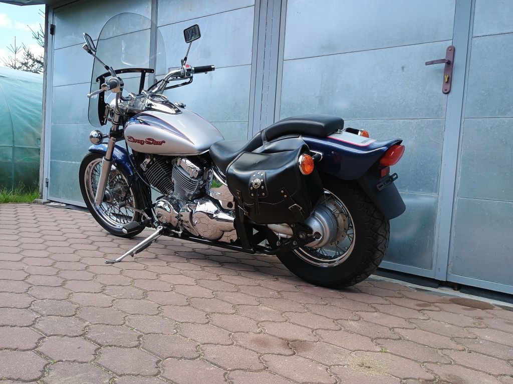 Yamaha Drag Star 650, Niski przebieg, sakwy, szyba