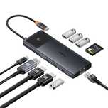 11w1 HUB Adapter USB-C USB-A / PD / HDMI / DP / RJ-45 / SD / TF czarny