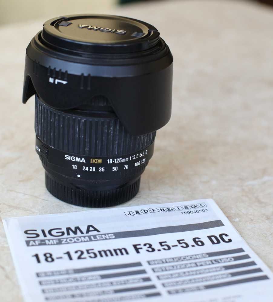 Фотоаппарат Nikon D70 с объективом SIGMA 18-125 mm, F3, 5-5, 6 DC