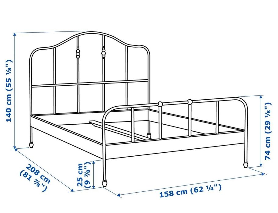 Ikea's Sagastua bead frame black 160x200