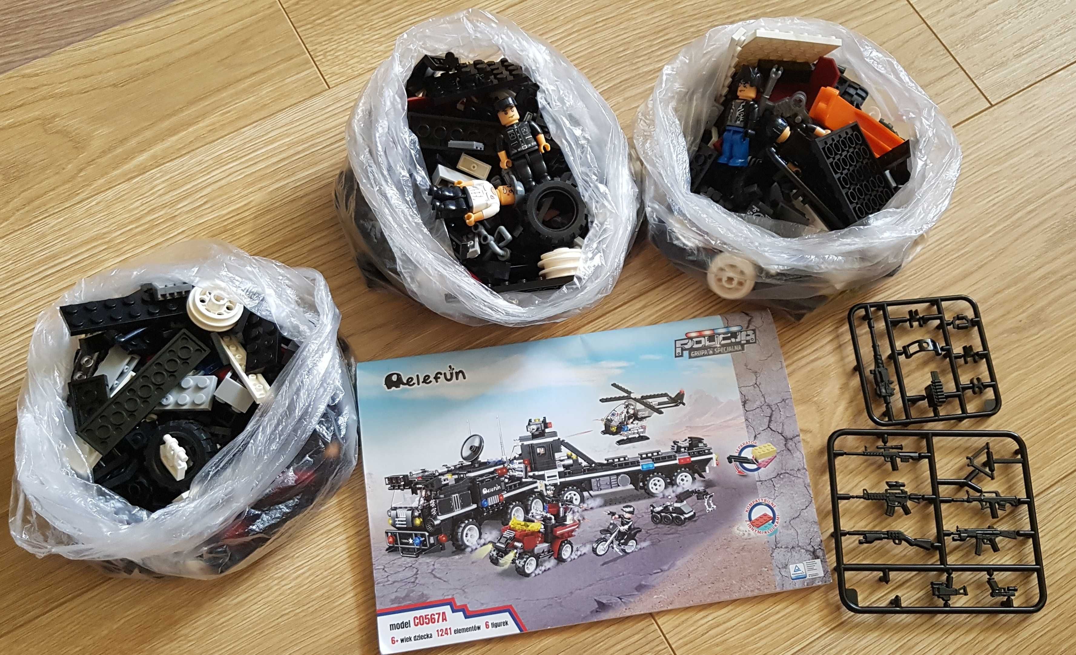 Klocki lego ELEFUN Policja grupa specjalna C0567A  1241 elementów 6+