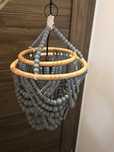 Żyrandol z Koralików GRAFIT boho lampa wisząca etno folk rustykalny