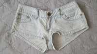 Spodenki szorty ultra krótkie jasny jeans r.36/S