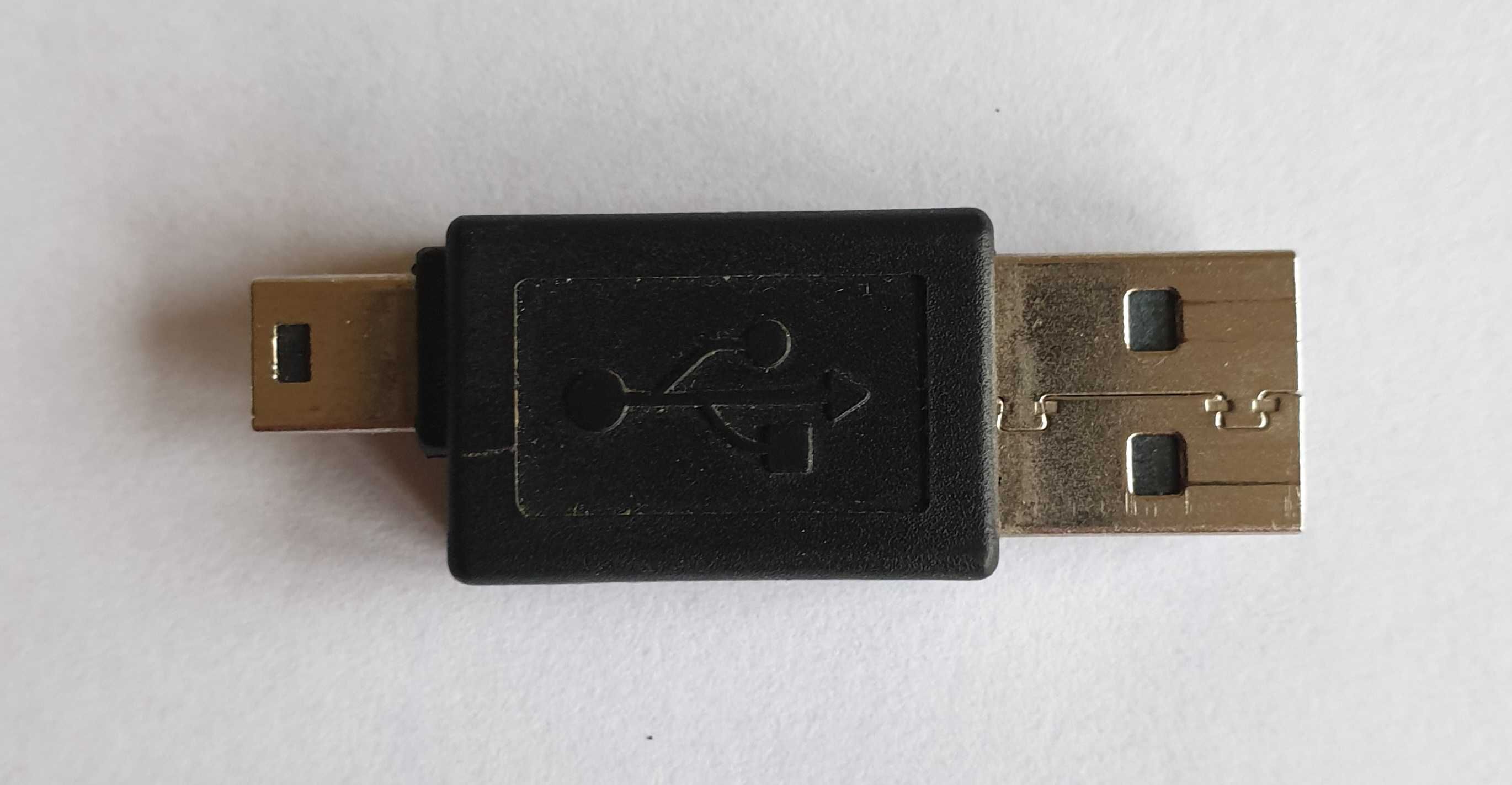 Оригинальный переходник Samsung USB type A - miniUSB (папа-папа)