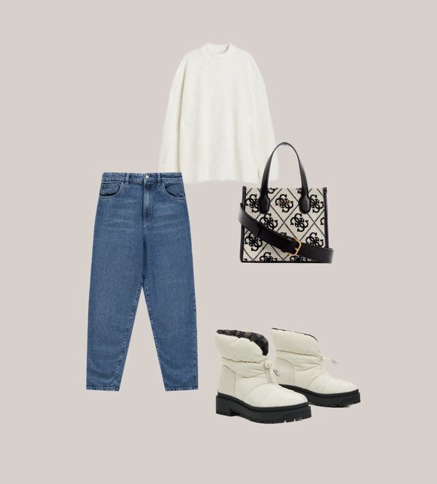 Жіночі теплі черевики дутіки Guess оригінал 39 та 40 розмір