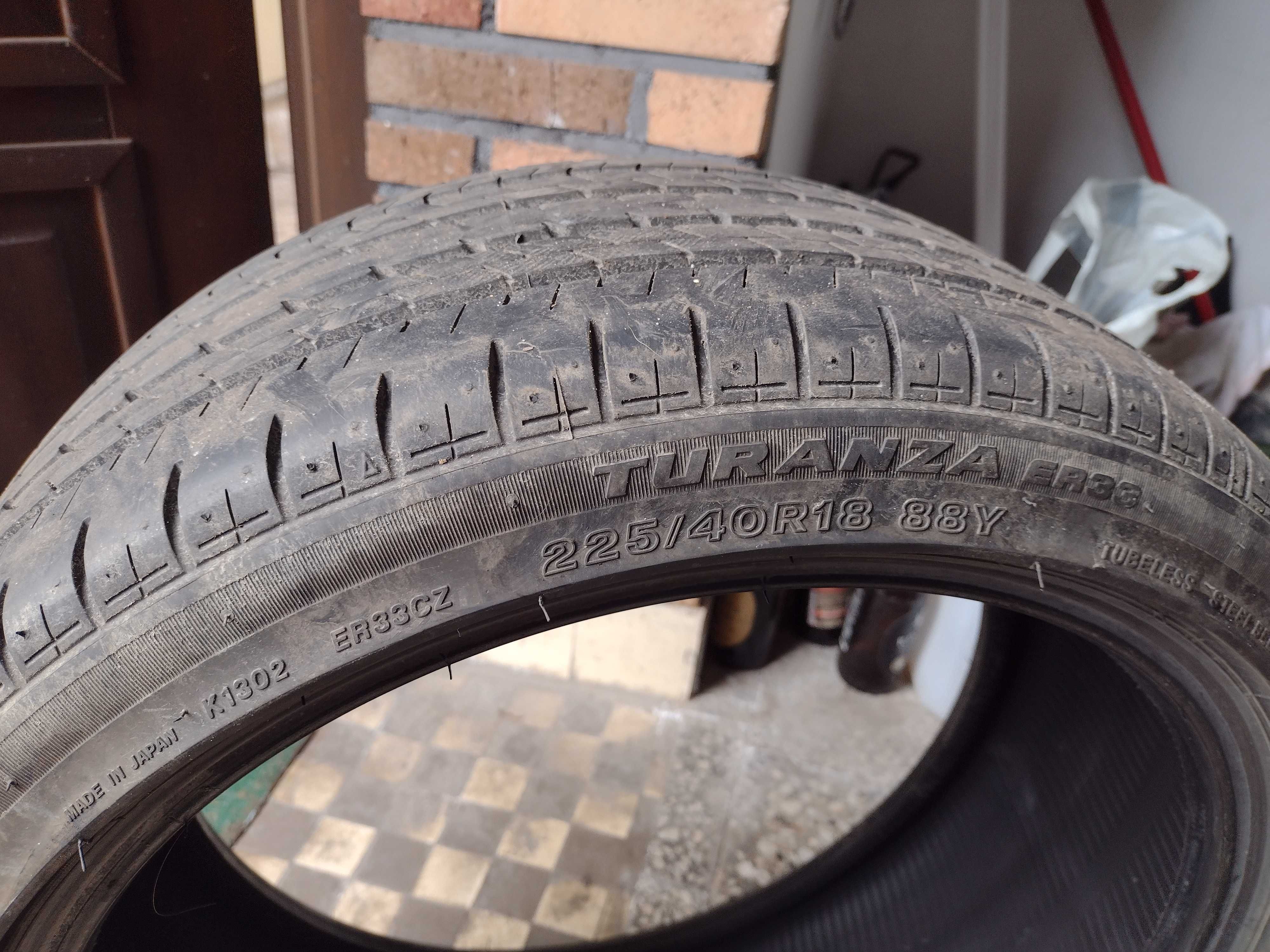 Opona 225/40 18  Bridgestone Turanza er33 z rantem jak nowa