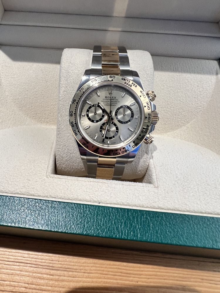 Rolex Daytona Stal/Złoto Szampanska tarcza