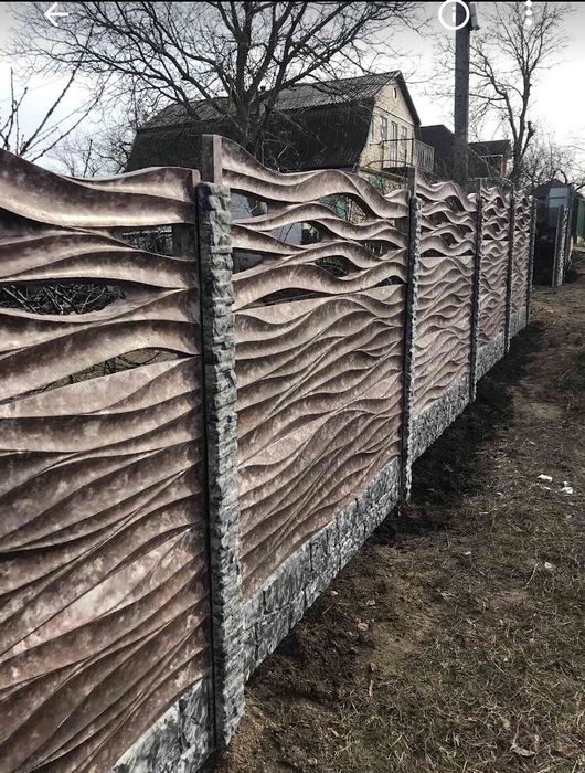 Євро -Забор , Глянцевий Євро -Паркан , Ворота ,Бетонна Огорожа