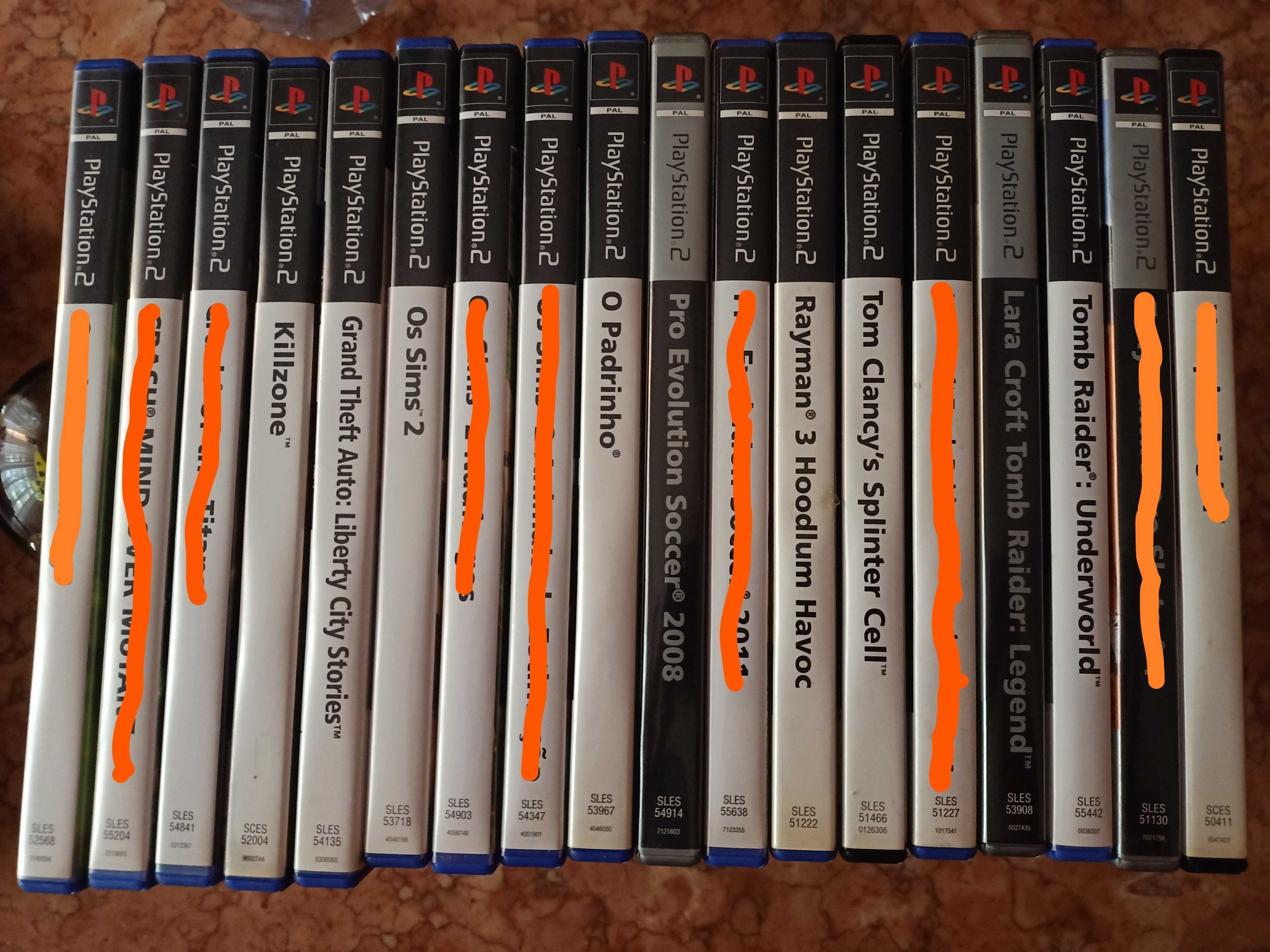 Vários Jogos Playstation 2 (PS2)-Tomb Raider, Killzone, Rayman, GTA