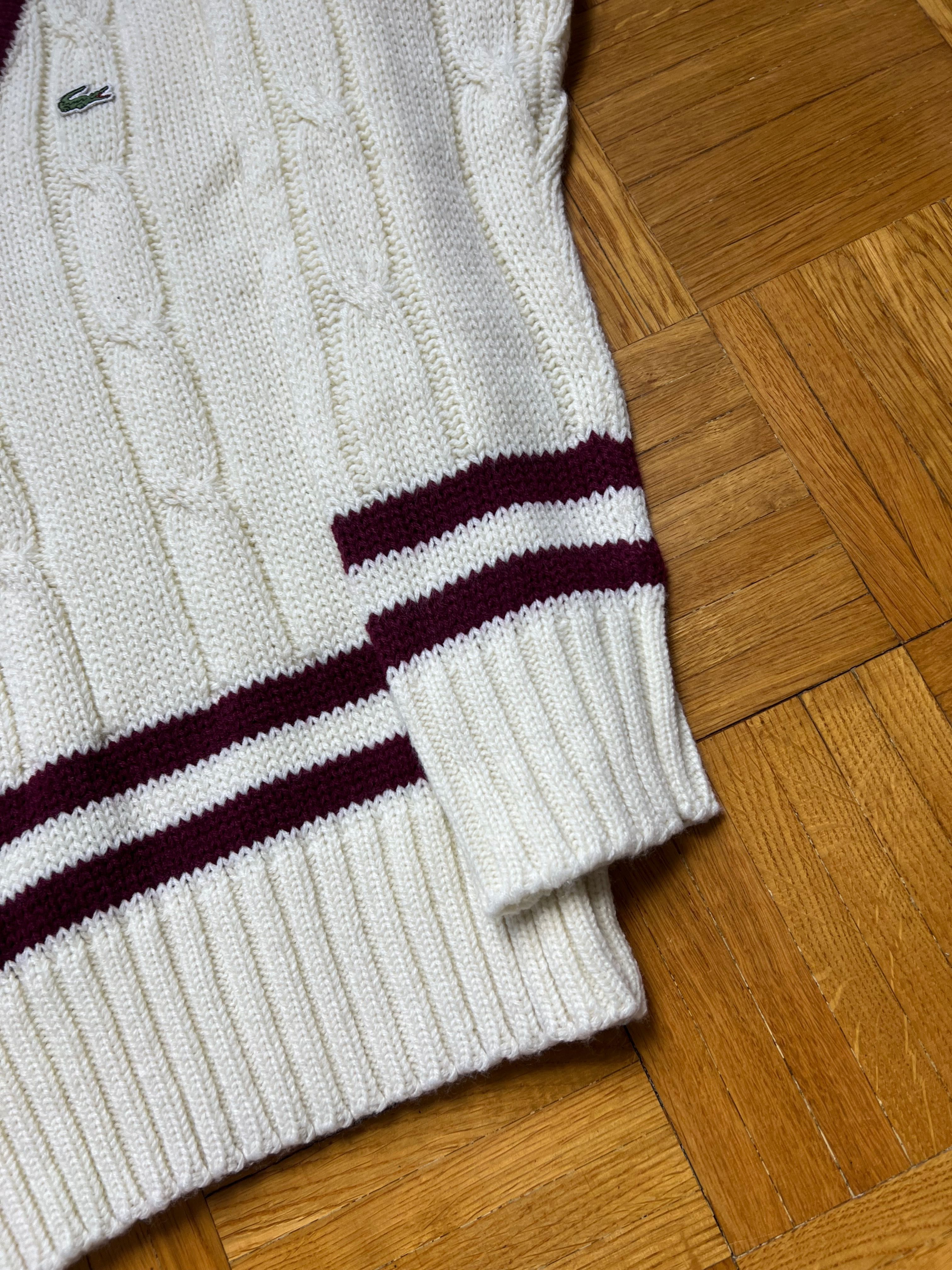 Sweter Warkocz Lacoste Small Logo